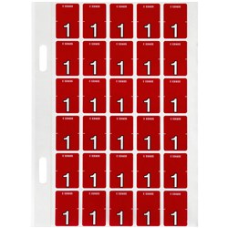 AVERY NUMERIC CODING LABEL 1 TOP TAB 20X30MM MAGENTA PACK OF 150