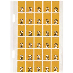 AVERY NUMERIC CODING LABEL 2 TOP TAB 20X30MM ORANGE PACK OF 150