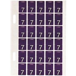 AVERY NUMERIC CODING LABEL 7 TOP TAB 20X30MM PURPLE PACK OF 150