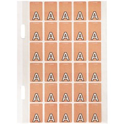 AVERY ALPHABET CODING LABEL A TOP TAB 20X30MM PINK PACK OF 150