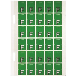 AVERY ALPHABET CODING LABEL F TOP TAB 20X30MM LIGHT GREEN PACK OF 150