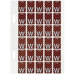 AVERY ALPHABET CODING LABEL W TOP TAB 20X30MM BROWN PACK OF 150