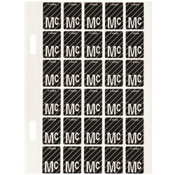 AVERY ALPHABET CODING LABEL MC TOP TAB 20X30MM WHITE BLACK PACK OF 150