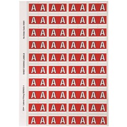 AVERY ALPHABET CODING LABEL A SIDE TAB 25X42MM RED PACK OF 240