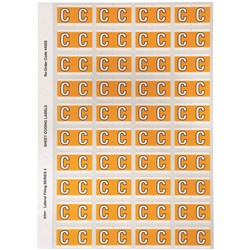 AVERY ALPHABET CODING LABEL C SIDE TAB 25X42MM YELLOW PACK OF 240