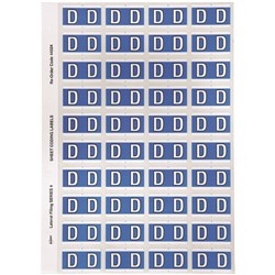 AVERY ALPHABET CODING LABEL D SIDE TAB 25X42MM BLUE PACK OF 240