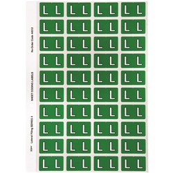 AVERY ALPHABET CODING LABEL L SIDE TAB 25X42MM DARK GREEN PACK OF 240
