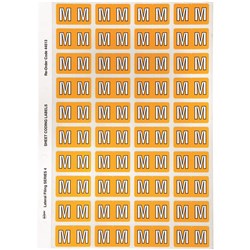 AVERY ALPHABET CODING LABEL M SIDE TAB 25X42MM YELLOW PACK OF 240