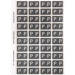 AVERY ALPHABET CODING LABEL P SIDE TAB 25X42MM GREY PACK OF 240
