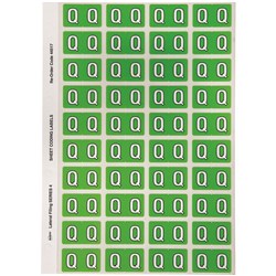 AVERY ALPHABET CODING LABEL Q SIDE TAB 25X42MM LIGHT GREEN PACK OF 240