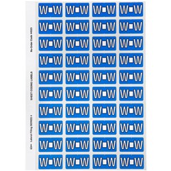 AVERY ALPHABET CODING LABEL W SIDE TAB 25X42MM BLUE PACK OF 240