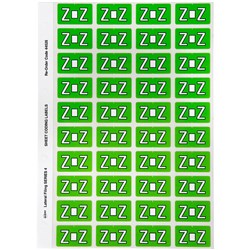 AVERY ALPHABET CODING LABEL Z SIDE TAB 25X42MM LIGHT GREEN PACK OF 240