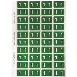 AVERY NUMERIC CODING LABEL 1 SIDE TAB 25X42MM DARK GREEN PACK OF 240
