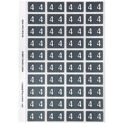 AVERY NUMERIC CODING LABEL 4 SIDE TAB 25X42MM GREY PACK OF 240