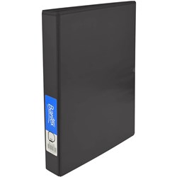 BANTEX INSERT BINDER STANDARD A4 3D RING 25MM BLACK