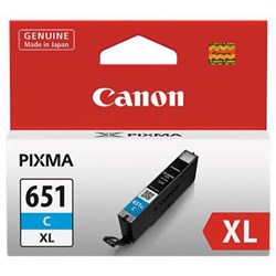 CANON PIXMA CLI651XL INK CARTRIDGE HIGH YIELD CYAN