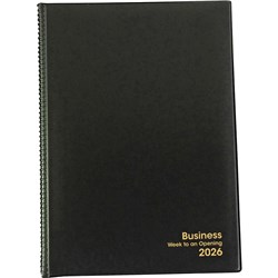 BUSINESS DIARY A5 WEEK TO VIEW BLACK