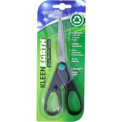 WESTCOTT KLEENEARTH SCISSORS 178MM STRAIGHT HANDLE BLACK