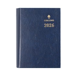 COLLINS STERLING DIARY A7 DAY TO PAGE WITH PENCIL BLUE