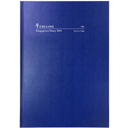 COLLINS KINGSGROVE DIARY A4 DAY TO PAGE BLUE