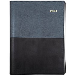 COLLINS VANESSA DIARY A5 DAY TO PAGE BLACK
