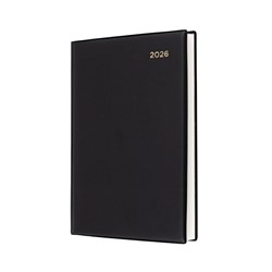 COLLINS BELMONT DESK DIARY A5 DAY TO PAGE BLACK