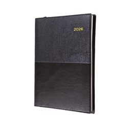 COLLINS VANESSA DIARY A4 2 DAYS TO PAGE BLACK