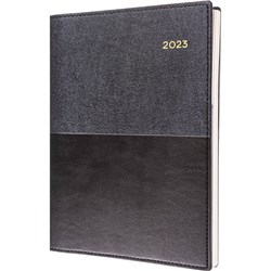 COLLINS VANESSA DIARY A5 2 DAYS TO PAGE BLACK