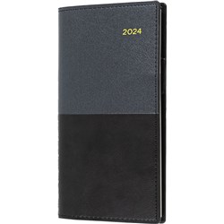 COLLINS VANESSA SLIMLINE DIARY B6/7 WEEK TO VIEW LANDSCAPE BLACK