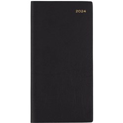 COLLINS BELMONT POCKET DIARY B6/7 SLIMLINE WEEK TO VIEW LANDSCAPE BLACK