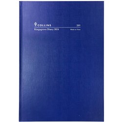 COLLINS KINGSGROVE DIARY A5 WEEK TO VIEW BLUE