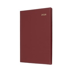 COLLINS BELMONT DESK DIARY A5 WEEK TO VIEW BURGUNDY