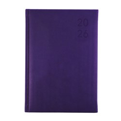 DEBDEN SILHOUETTE DIARY A5 DAY TO PAGE PURPLE