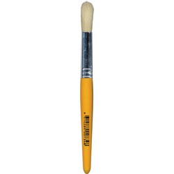 EDVANTAGE STUBBY PAINT BRUSHES ROUND HOGS HAIR BRISTLE PACK OF 12