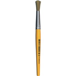 EDVANTAGE STUBBY PAINT BRUSHES MINOR ROUND NYLON PACK OF 12