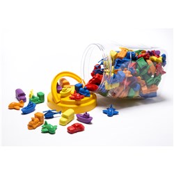 LEARNING CAN BE FUN TRANSPORT COUNTER JAR OF 72