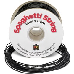 EC SPAGHETTI STRING 1MMX60M BLACK