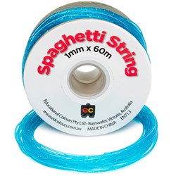 EC SPAGHETTI STRING 1MMX60M GLITTER SEA BLUE