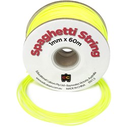EC SPAGHETTI STRING 1MMX60M FLURO YELLOW