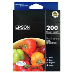EPSON 200 DURABRITE ULTRA INK CARTRIDGE VALUE PACK OF 4 ASSORTED