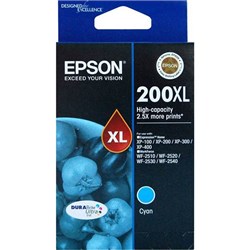 EPSON 200XL DURABRITE ULTRA INK CARTRIDGE HIGH YIELD CYAN