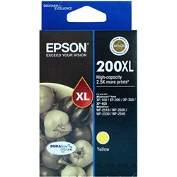 EPSON 200XL DURABRITE ULTRA INK CARTRIDGE HIGH YIELD YELLOW