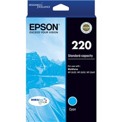 EPSON 220 DURABRITE ULTRA INK CARTRIDGE CYAN