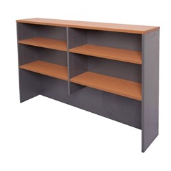 RAPIDLINE RAPID WORKER OVERHEAD HUTCH 1200W X 315D X 1070MMH CHERRY AND IRONSTONE