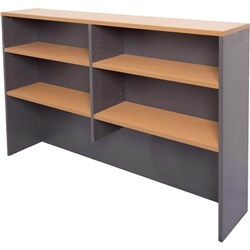 RAPIDLINE RAPID WORKER OVERHEAD HUTCH 1500W X 315D X 1070MMH BEECH AND IRONSTONE