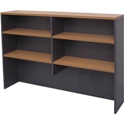 RAPIDLINE RAPID WORKER OVERHEAD HUTCH 1500W X 315D X 1070MMH CHERRY AND IRONSTONE