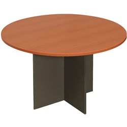 RAPIDLINE RAPID WORKER ROUND TABLE 900D X 730MMH CHERRY TOP IRONSTONE BASE