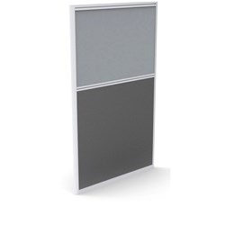 RAPIDLINE RAPID SCREEN 750W X 30D X 1250MMH GREY FABRIC / IRONSTONE BASE