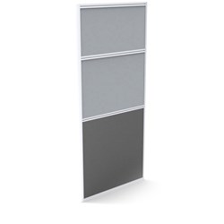 RAPIDLINE RAPID SCREEN 750W X 30D X 1650MMH GREY FABRIC / IRONSTONE BASE