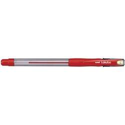 UNI SG100 LAKUBO BALLPOINT PEN COMFORT GRIP BROAD 1.4MM RED PACK OF 12